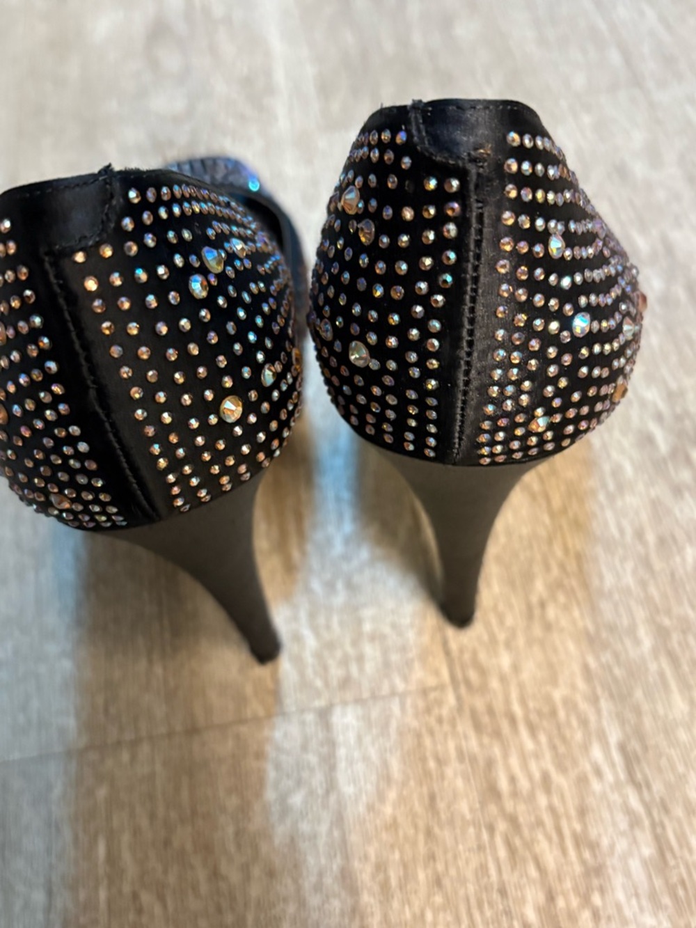 BAKERS Y2K STUDDED PEEP TOE HEELS SIZE 9M - Picture 4 of 10